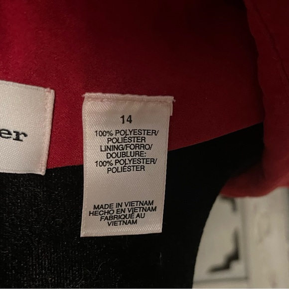 VINTAGE ALFRED DUNNER FASHIONABLE FAUX RED SUEDE BUTTON UP LONG SLEEVE JACKET - Picture 11 of 12